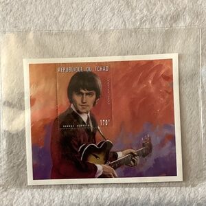 George Harrison  Beatles OFFICIAL stamp INTERNATIONAL COLLECTORS SOCIETY